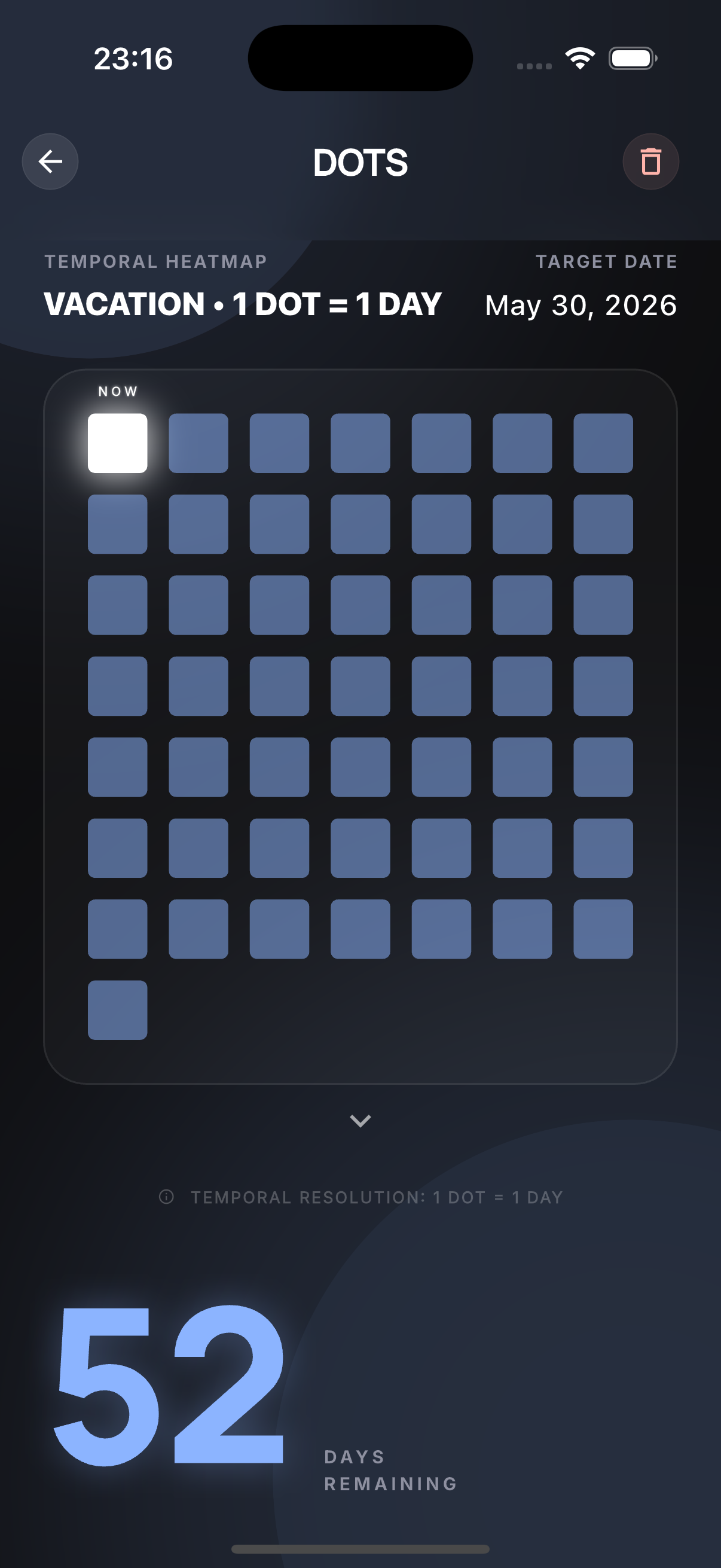 Dots app: system widgets.